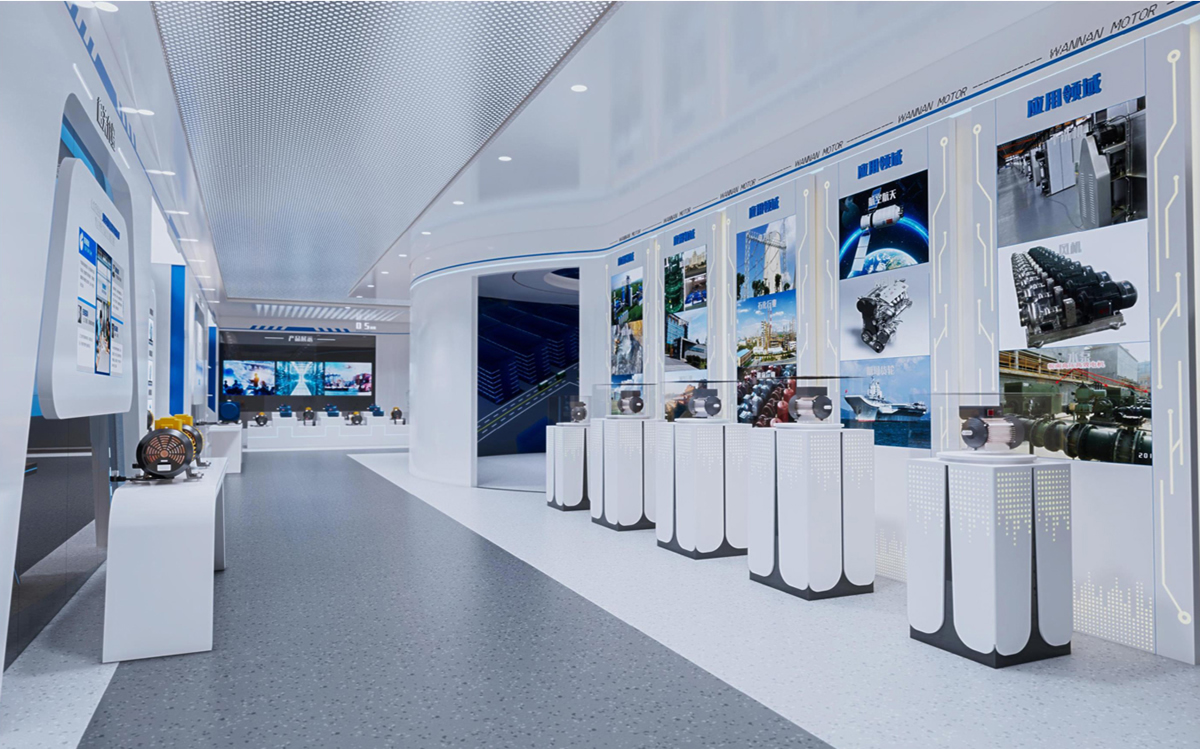 涇縣皖南電機500平方科技風展廳裝修設計(圖8) 涇縣皖南電機500平方科技風展廳裝修設計(圖8)