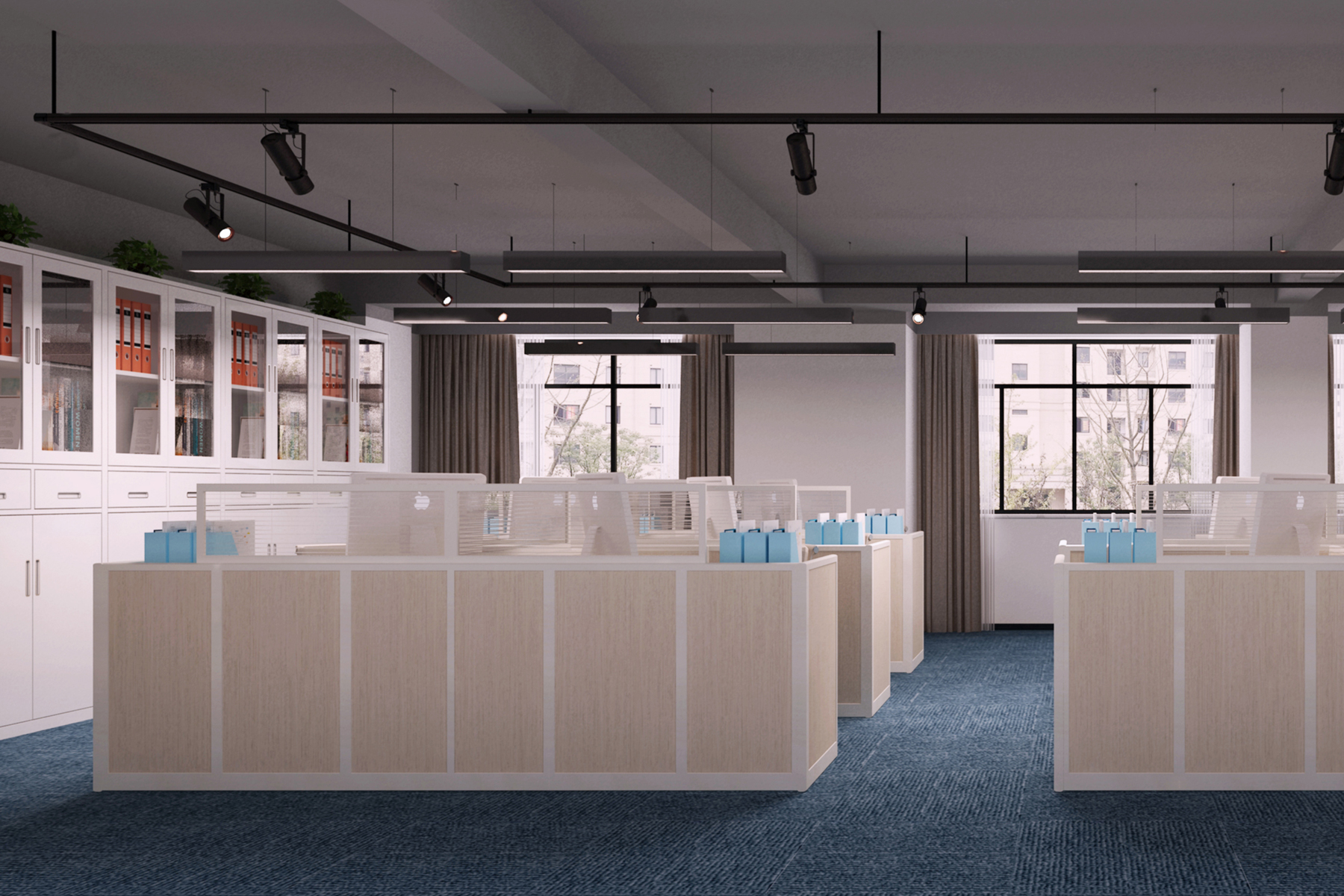 華新智能設(shè)備4000平方辦公樓改造裝修工程(圖5) 辦公區(qū)2.jpg